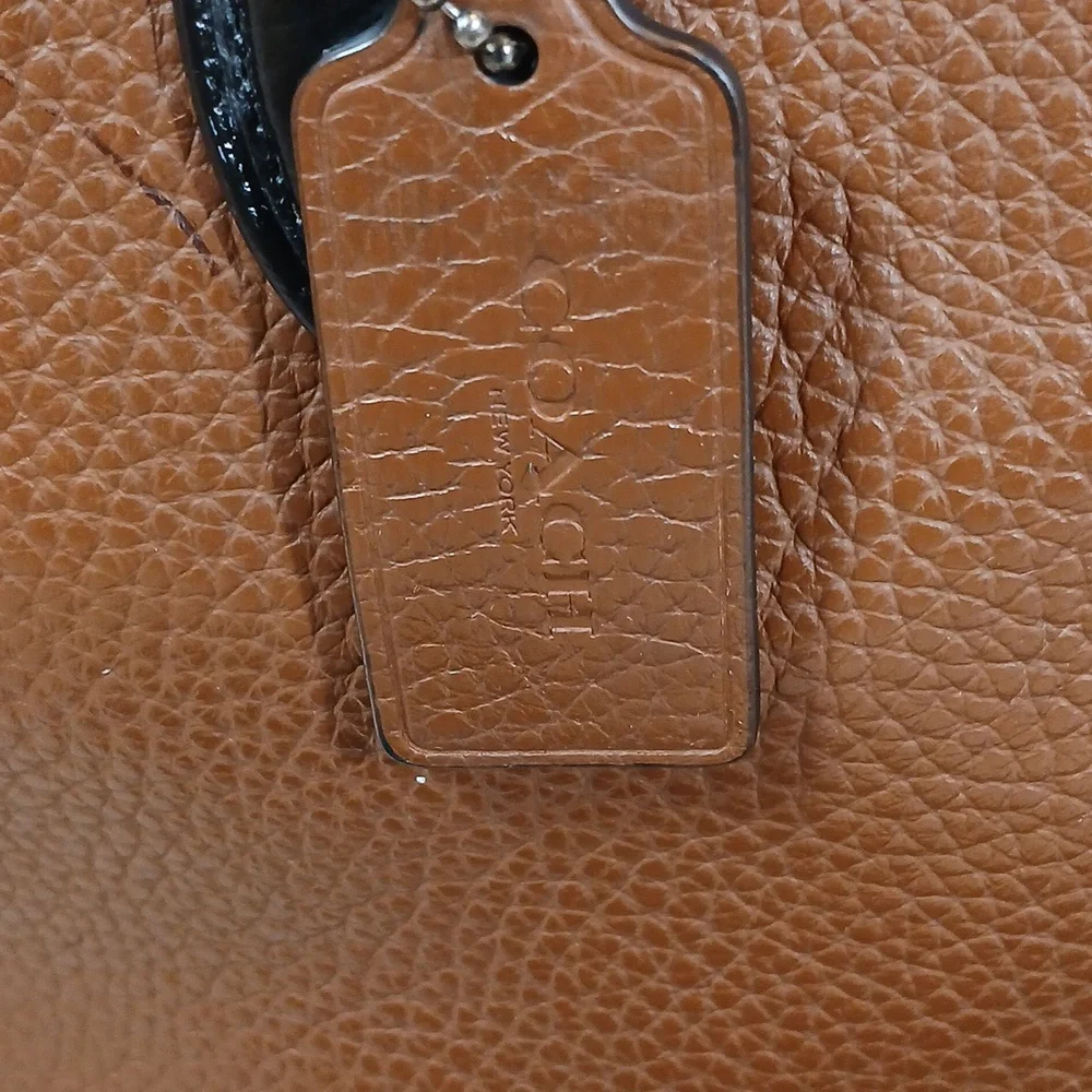 Coach Hamilton Brown Leather Double Zip Men's Briefcase/ Shoulder Bag - Picture 2 of 16